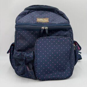 Matilda Jane Summer Fun Cooler Navy Thermo Padded Backpack With Pink Polka Dots